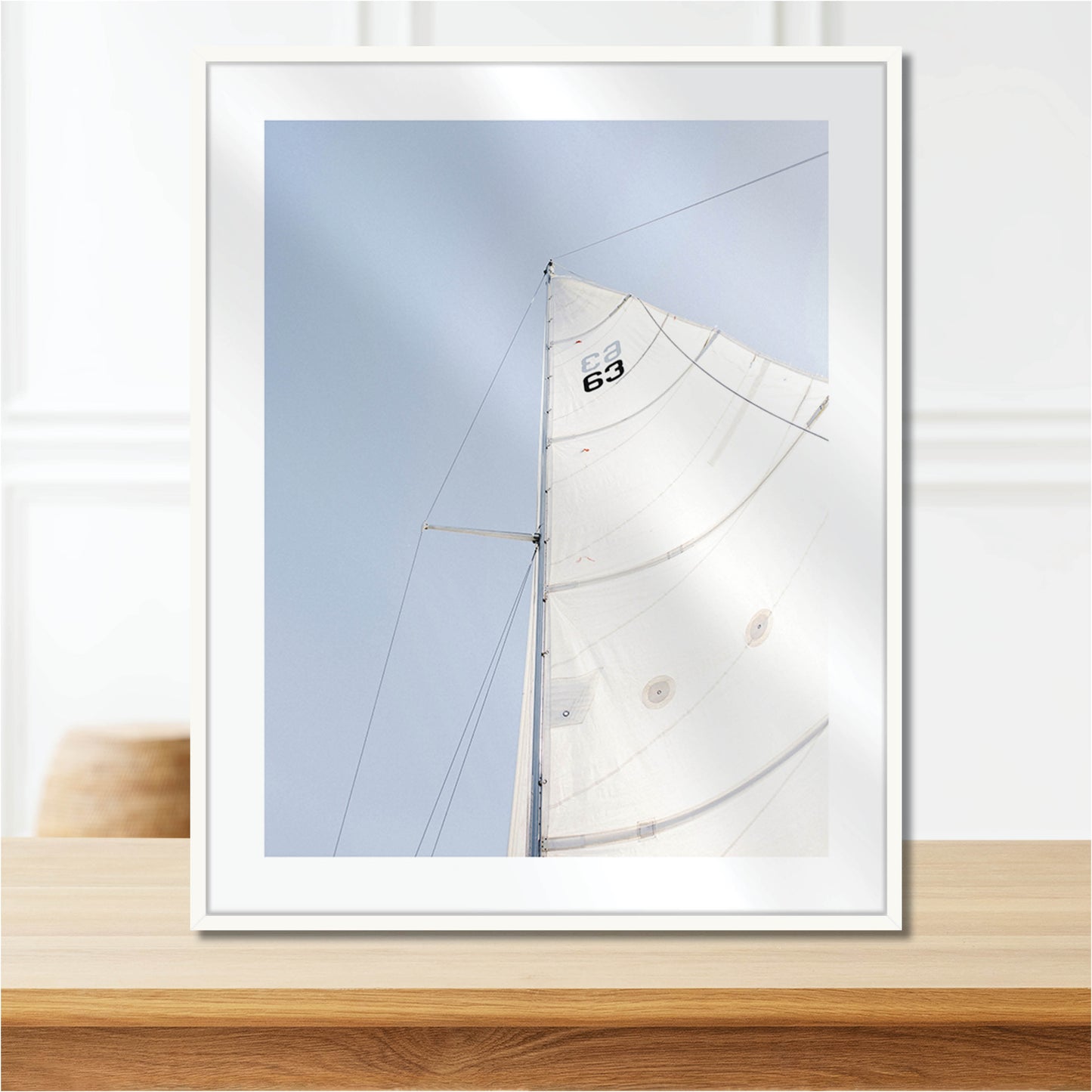 White Sail Framed Art