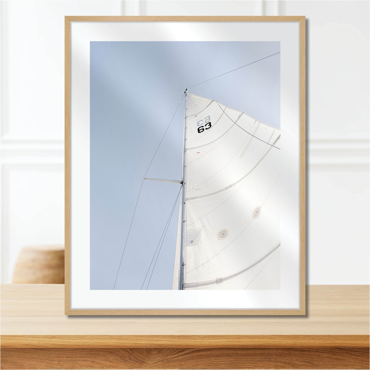 White Sail Framed Art