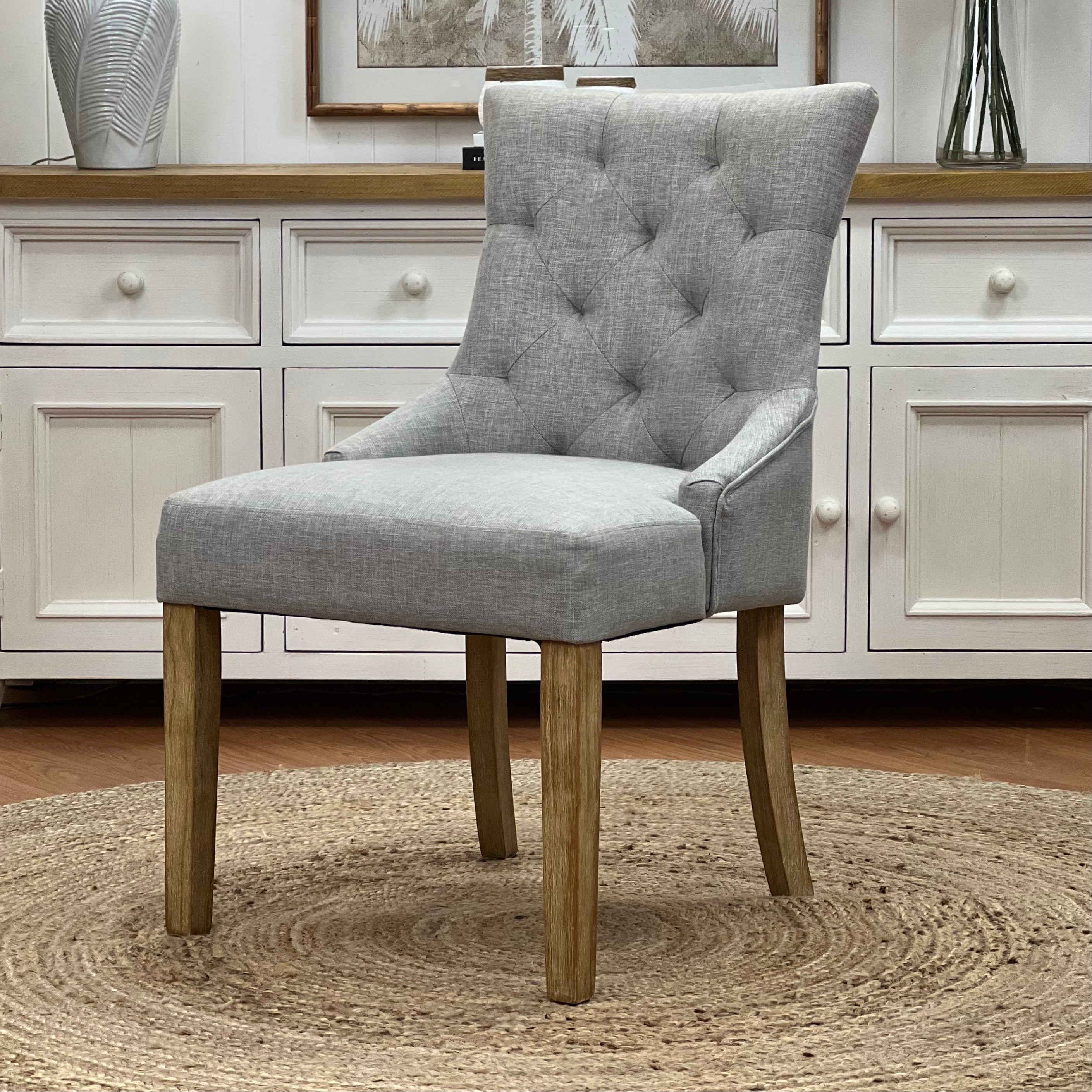 Gray wingback dining online chair