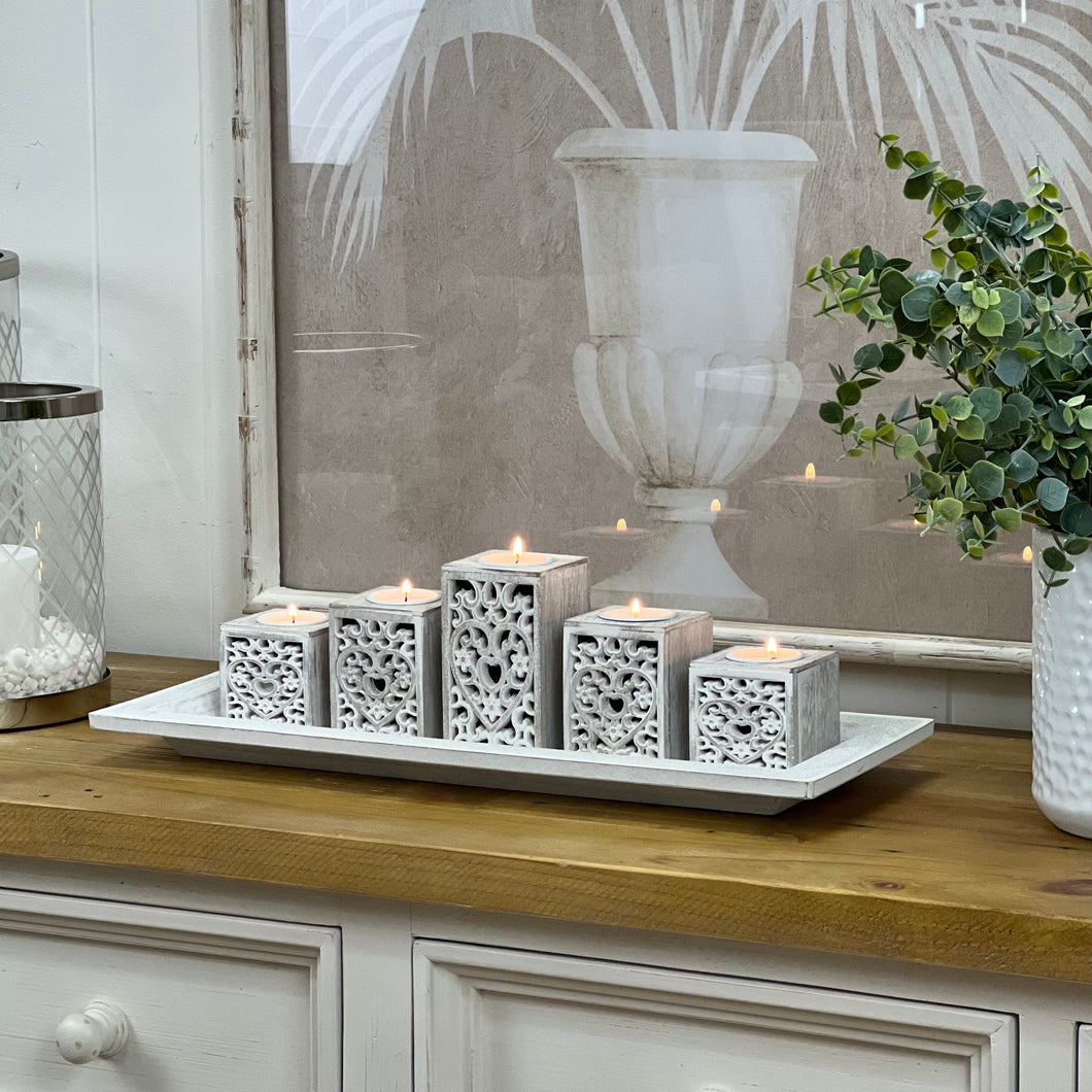 Filigree Heart Tea-Light Holder