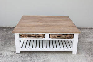 Cornwall Large Coffee Table w/ Baskets