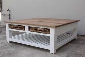 Cornwall Large Coffee Table w/ Baskets